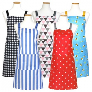 카페 바리스타 업소용 서빙 버클 X자형 패턴 방수 앞치마 (소) [국내 제작]