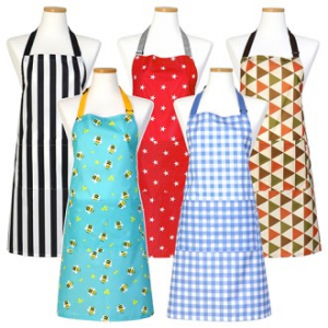 카페 바리스타 업소용 서빙 버클 목끈형 패턴 방수 앞치마 (대) [국내 제작]