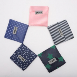 휴대용 포켓 장바구니, 심플 장바구니 바쿠백 휴대용 시장가방 에코백 34*54cm