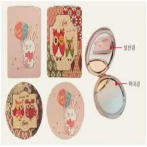 EM 원형 사각 컴팩트 캐릭터 손거울