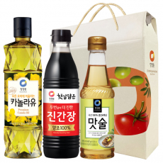 청정원 카놀라유, 진간장, 맛술 선물세트