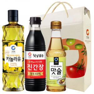 청정원 카놀라유, 진간장, 맛술 선물세트