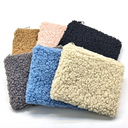 뽀글이 양털 사각파우치 위생용품 메이크업손가방 b0784 #2