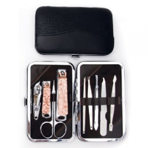 사각 미용 네일세트 9P (고급 금색 손톱깍이)