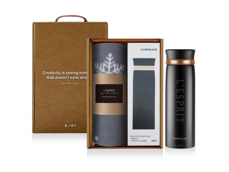 레스쁘리 고급 텀블러 세트 TT (무릎담요 + 락앤락 뉴페더라이트링 텀블러 450ml) #2