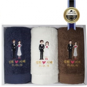 CB 카우보이 호텔타올 40수 코마사 답례수건 3P 수건세트