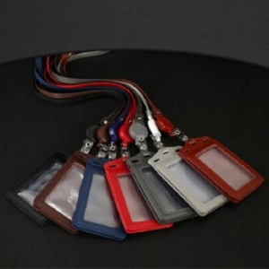 모던오피스 목걸이 접이식 알록달록 카드지갑 DE016