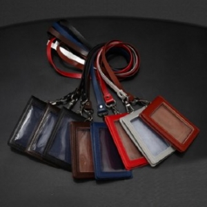 모던오피스 목걸이 메탈고리 양면 풍성 카드지갑 DE017