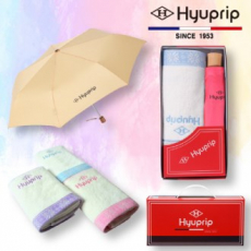협립 3단 초미니 마시멜로 수동 우산 1P+눈꽃 타올 1P 세트