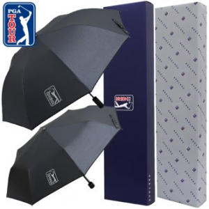 PGA 2단 자동, 3단 수동 블랙 메탈 우산 세트