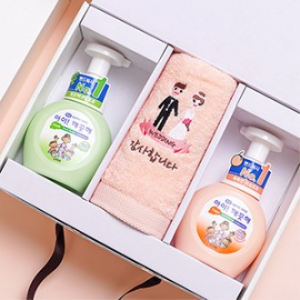 파스텔 세면타올 150g 1개+아이깨끗해 핸드워시 250ml 2개 세트