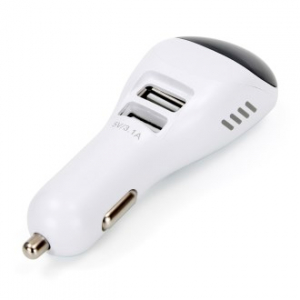 바이탭 차량용 USB 충전기 겸용 음이온 공기청정기 화이트