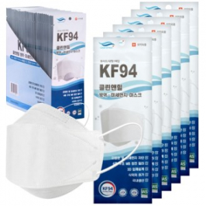 의약외품 클린앤힐 방역 미세먼지 마스크 (KF94) KF94 마스크 황사 마스크 미세먼지 마스크 방역마스크