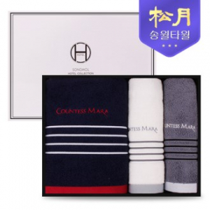 송월 포라인 바스타올 + 세면타올 3P 선물세트