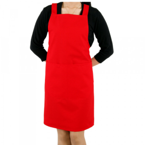 단색 앞치마- 빨강