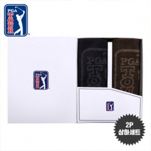 PGA 죽사 골프타올, 스포츠타올, 릴타올 2p (상하세트) 34x34cm