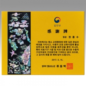 자개 상패 , 전통 무늬 상패 , 금색 나무 상패 , WSGD, WS21 358- 2