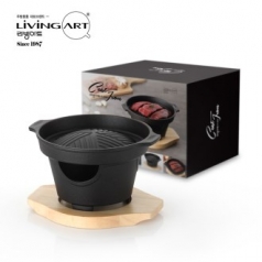 리빙아트 주물 무쇠 미니화로 17cm