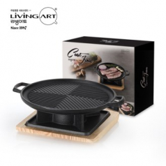 리빙아트 무쇠 미니화로 그릴팬 25cm