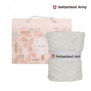 스위칠랜드아미 화이트 담요 소형