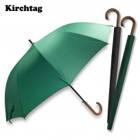 키르히탁 10살 65 나무 곡자 손잡이 우산 초록 우산