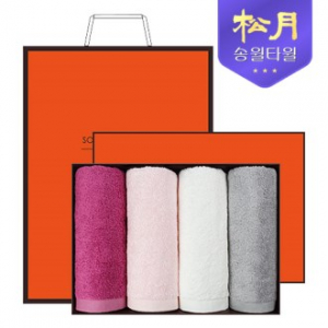 [송월타올]솔리드 뱀부얀 210g 4P 타올세트, 뱀부타올