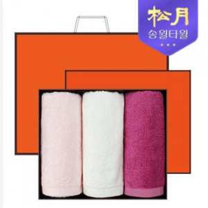 [송월타올]솔리드 뱀부얀 210g 3P 타올세트, 뱀부타올