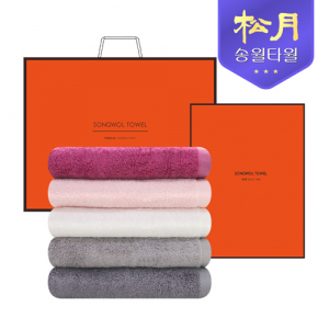 [송월타올]솔리드 뱀부얀 210G 2P 타올세트, 뱀부타올
