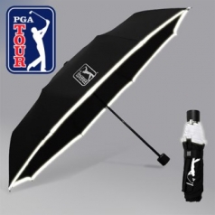 PGA 3단 수동 리플렉티브 안전 우산