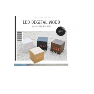 LED 탁상시계 탁상시계 우드 시계 정사각 시계