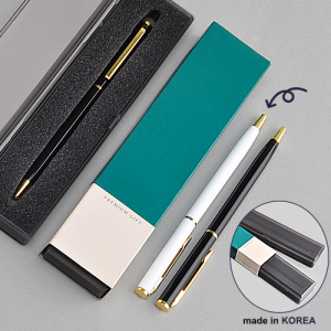 화이트 노바 금속 볼펜 (프리미엄 슬림 케이스)