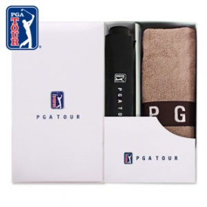 PGA 3단 수동 리플렉티브 우산 + 130g 면사 타올세트