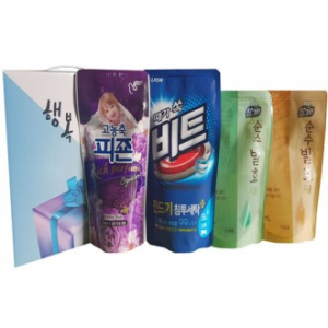 세제 4종 세트- 3호 (피죤 리치 퍼퓸 섬유유연제 300ml + 비트 세탁세제 300ml + 참그린 곡물 주방세제 300ml + 참그린 식물 주방세제 300ml)