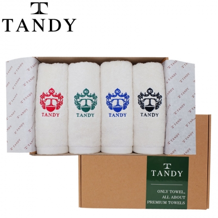 탠디 T - 21 무형광 휘장 로고 타올 4매  세트 #2