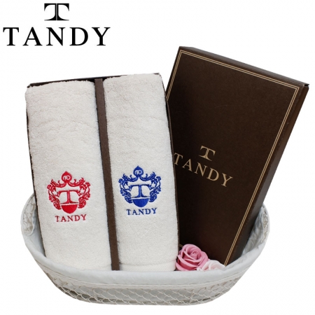 탠디 T - 21 무형광 휘장 로고 타올 2매  세트 #2
