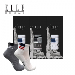 [ELLE] 엘르 골프 스포츠 양말 3족 세트