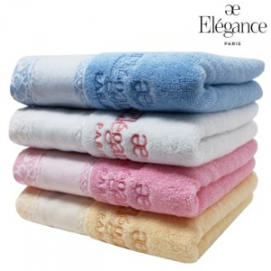 엘레강스 E-21 덴텔 칼라 전사 세면타올 40x80cm, 타올