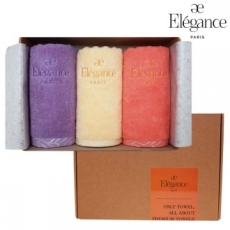 엘레강스 E-21 폴리지 세면타올 3매 세트 40x80cm, 타올