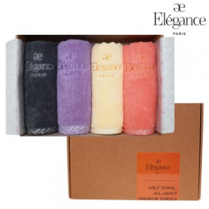 엘레강스 E-21 폴리지 세면타올 4매 세트 40x80cm, 타올