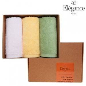엘레강스 E-21 솔리드 호텔 150g 세면타올 3매 세트
