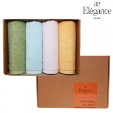 엘레강스 E-21 솔리드 호텔 150g 세면타올 4매 세트