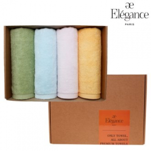 엘레강스 E-21 솔리드 호텔 150g 세면타올 4매 세트
