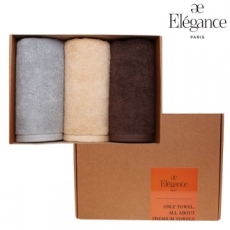엘레강스 E-21 솔리드 호텔 170g 세면타올 3매 세트
