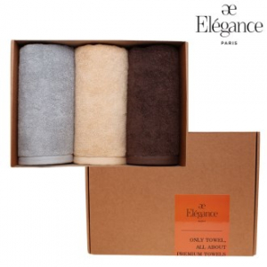 엘레강스 E-21 솔리드 호텔 170g 세면타올 3매 세트