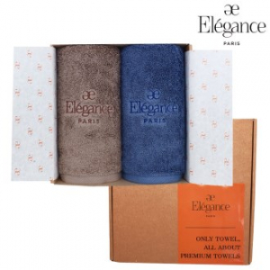 엘레강스 E-21 40수 코마사 세면타올 2매 세트 40x80cm, 타올