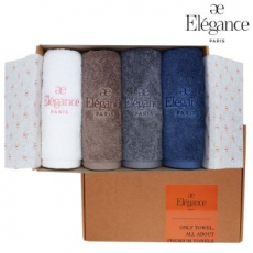 엘레강스 E-21 40수 코마사 세면타올 4매 세트 40x80cm, 타올