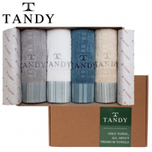 탠디 T-21 프리미엄 패키지 바코드 세면타올 4p 세트 40x80cm, 타올