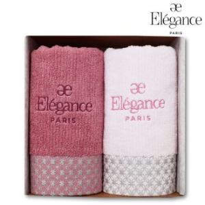 엘레강스 E-21 엘리시아 세면타올 2매 세트 40x80cm, 타올