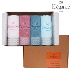 엘레강스 E-21 엘리시아 세면타올 4매 세트 40x80cm, 타올