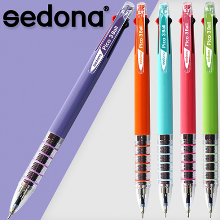 세도나 피코 니들 3색 볼펜(독일 잉크 / 초초저점도) // 국산 #2